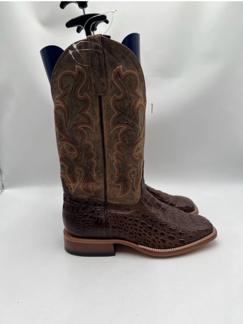 Men’s Horse Power by Anderson Bean Nile Croc Print Western Boots Size 10.5EE